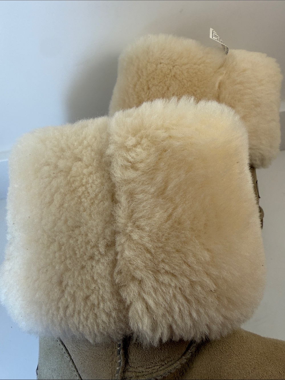 UGG Tall Suede Shearling-Lined Boots in Sand - Size 9 - Picture 9 of 9